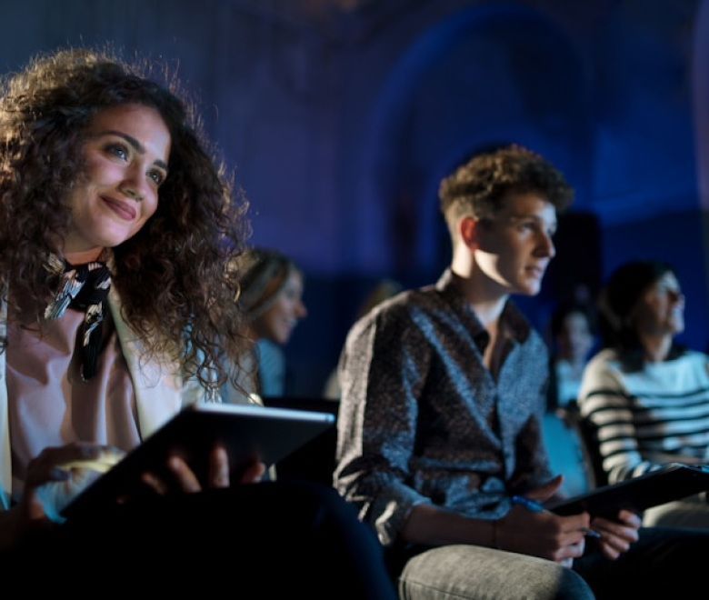 Audience watching a seminar